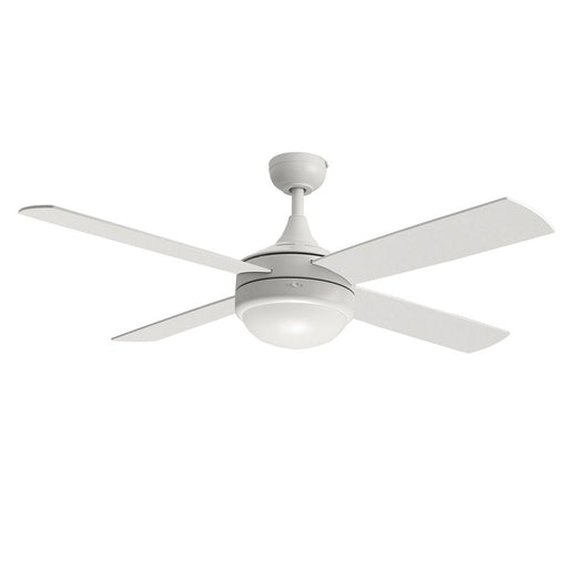 Maxim Lighting Quattro 1 Light 17.5" Indoor Ceiling Fan, Matte White - 88784MW