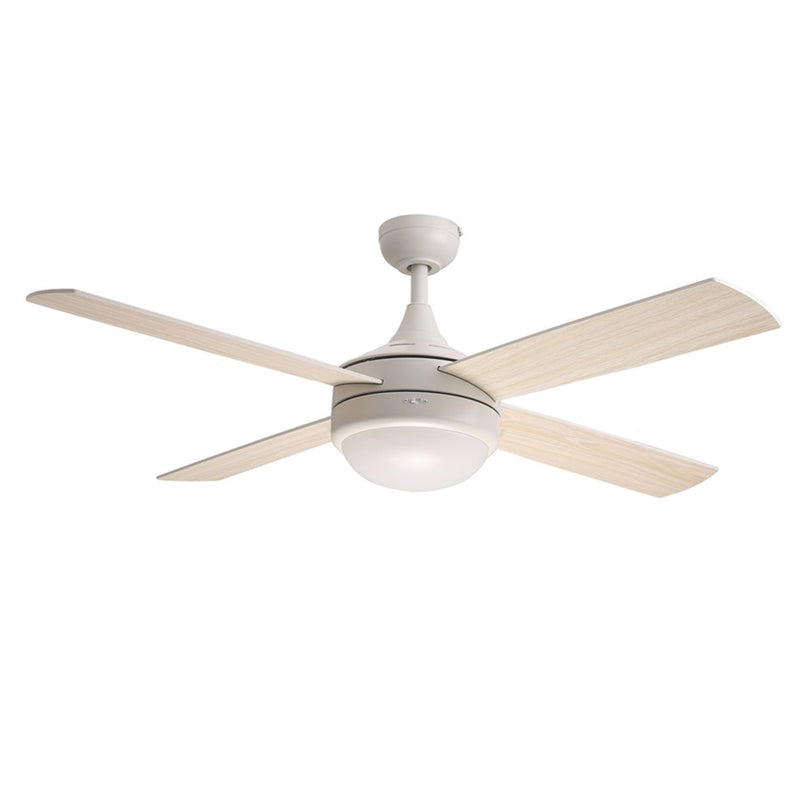 Maxim Lighting Quattro 1 Light 17.5" Indoor Ceiling Fan, Matte White