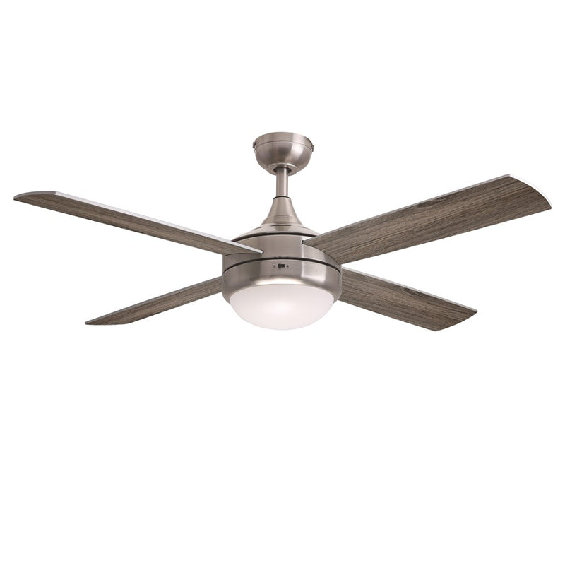 Maxim Lighting Quattro 1 Light 17.5" Indoor Ceiling Fan, Satin Nickel - 88784SN