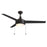 Maxim Lighting Trio 2Lt 17.5" Indoor Ceiling Fan/Pull Chain, Black