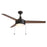 Maxim Lighting Trio 2Lt 17.5" Indoor Ceiling Fan/Pull Chain, Black