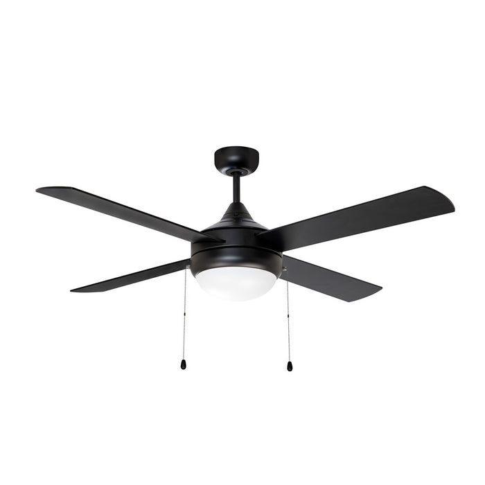 Maxim Lighting Quattro 1 Light Indoor Ceiling Fan, Black - 88794BK