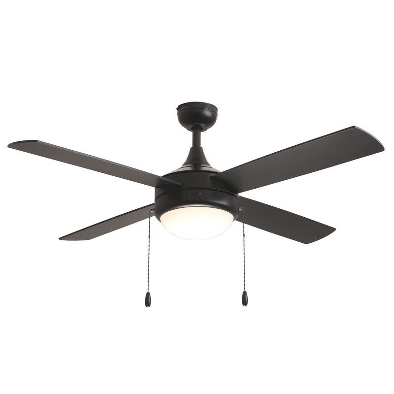 Maxim Lighting Quattro 1 Light Indoor Ceiling Fan, Black