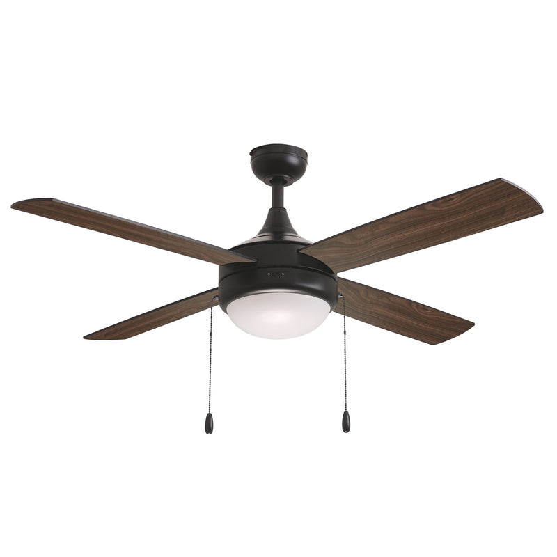 Maxim Lighting Quattro 1 Light Indoor Ceiling Fan, Black