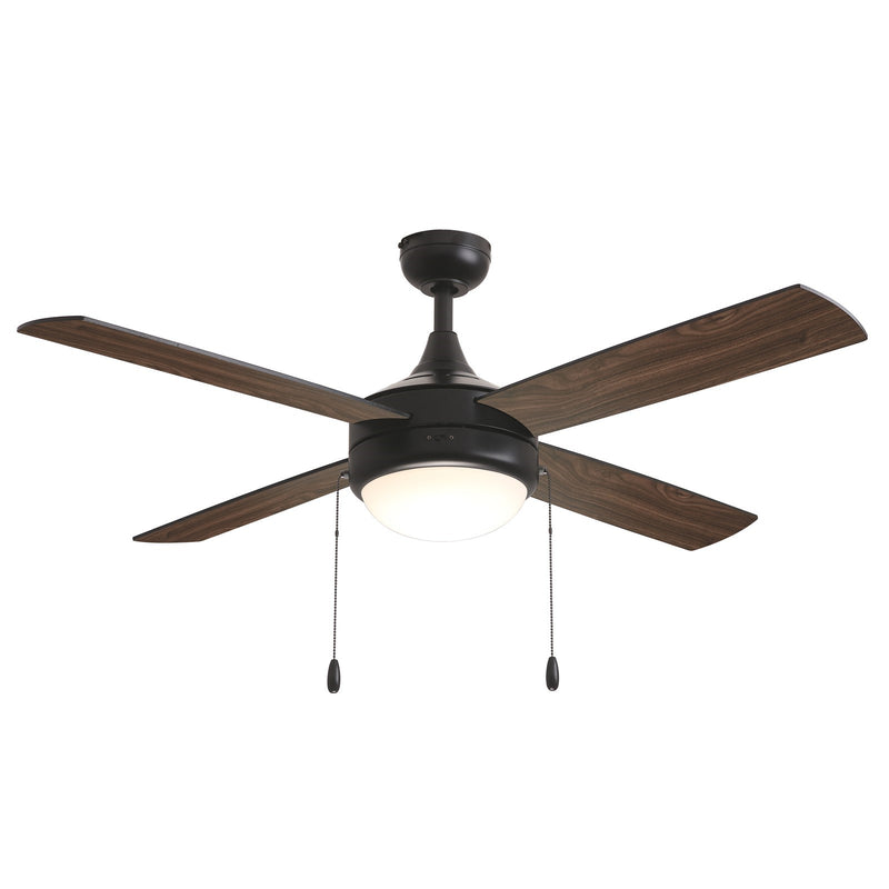 Maxim Lighting Quattro 1 Light Indoor Ceiling Fan, Black