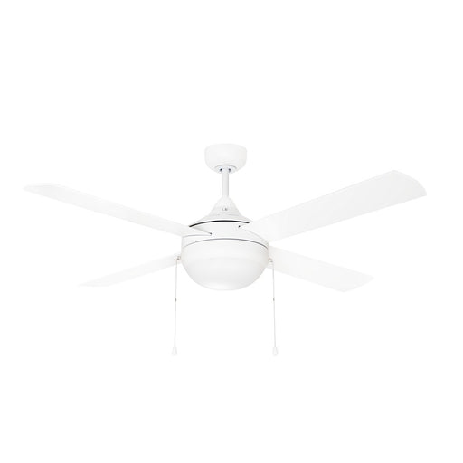 Maxim Lighting Quattro 1 Light Indoor Ceiling Fan, Matte White - 88794MW