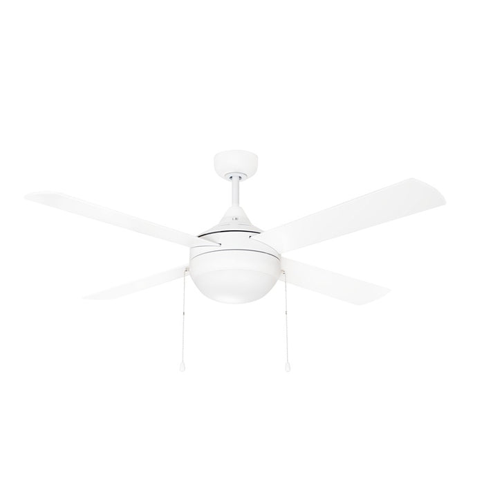 Maxim Lighting Quattro 1 Light Indoor Ceiling Fan, Matte White - 88794MW