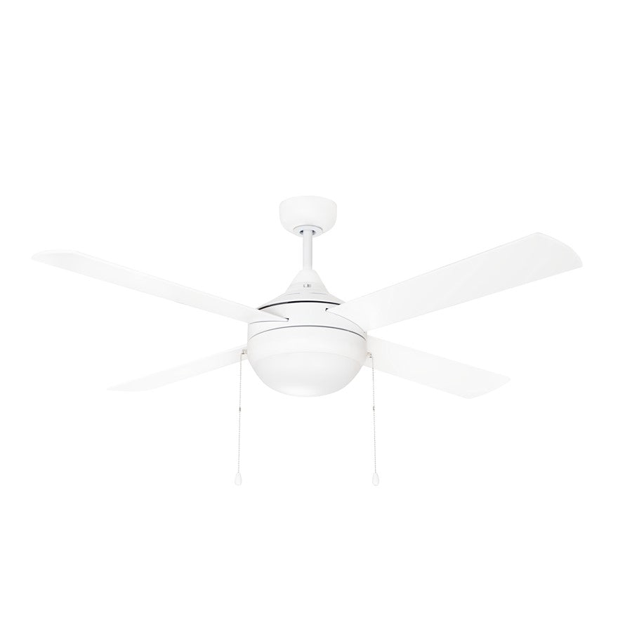 Maxim Lighting Quattro 1 Light Indoor Ceiling Fan, Matte White - 88794MW