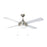 Maxim Lighting Quattro 1 Light Indoor Ceiling Fan, Satin Nickel - 88794SN