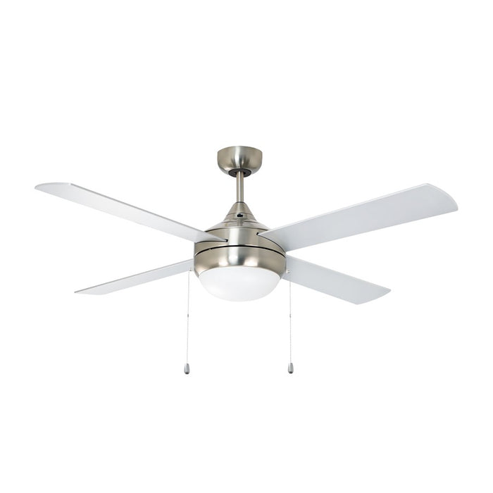 Maxim Lighting Quattro 1 Light Indoor Ceiling Fan, Satin Nickel - 88794SN