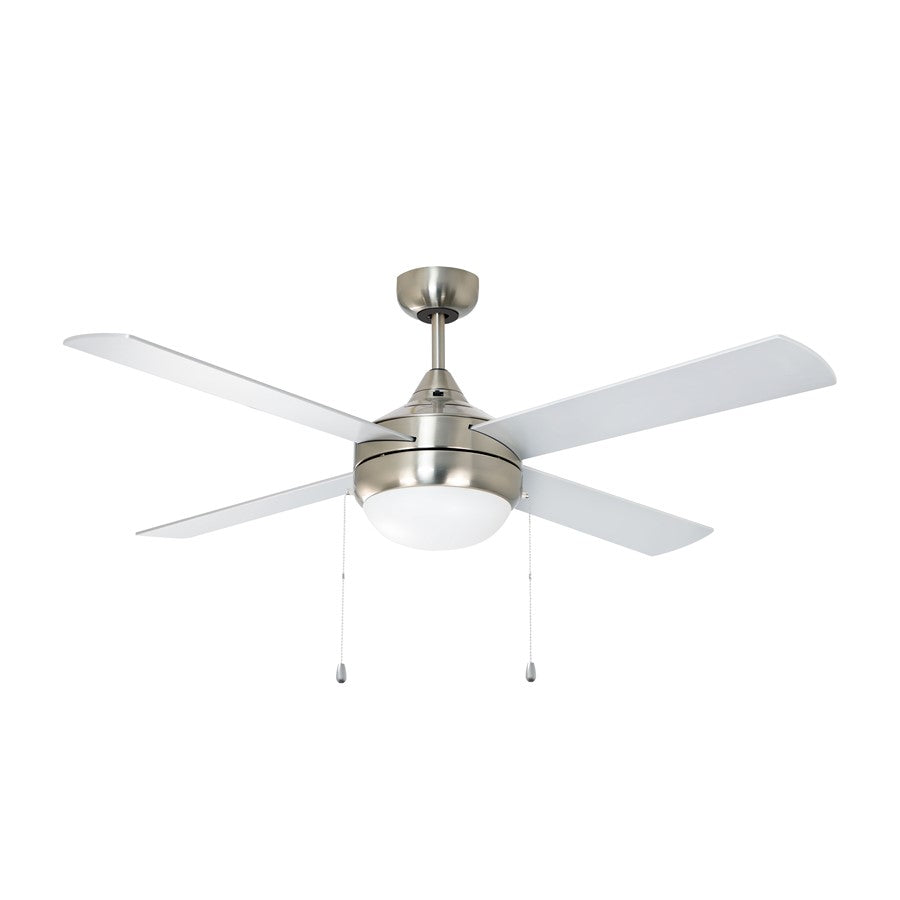 Maxim Lighting Quattro 1 Light Indoor Ceiling Fan, Satin Nickel - 88794SN