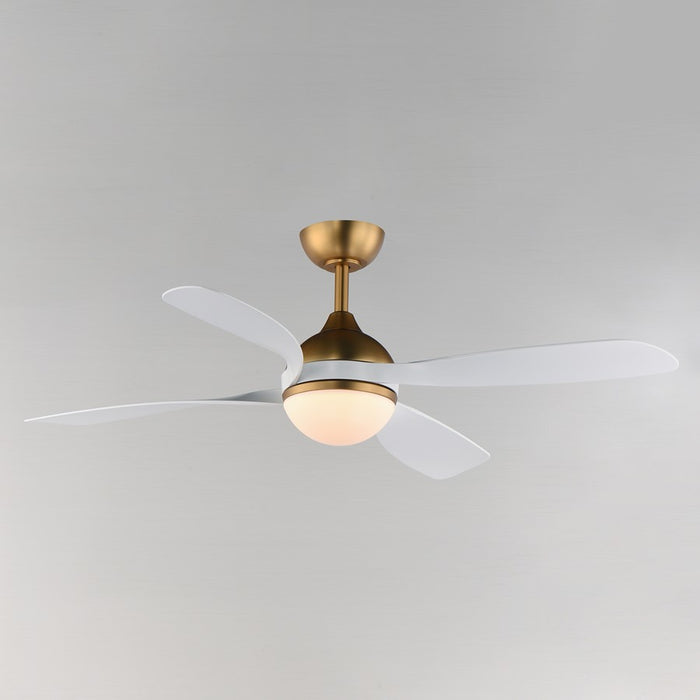 Maxim Lighting Bola 1 Light Indoor Ceiling Fan, Natural Aged Brass