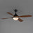Maxim Lighting Bola 1 Light Indoor Ceiling Fan, Walnut/Black