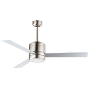 Maxim Lighting Tanker 52" Nickel Outdoor E-Star LED Fan, Satin Nickel