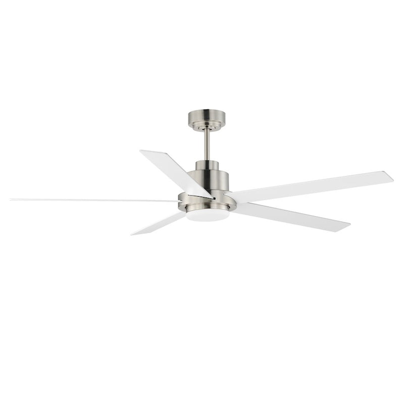 Maxim Lighting Daisy 1 Light 60" 5 Blade Fan w LED Light Kit, Nickel