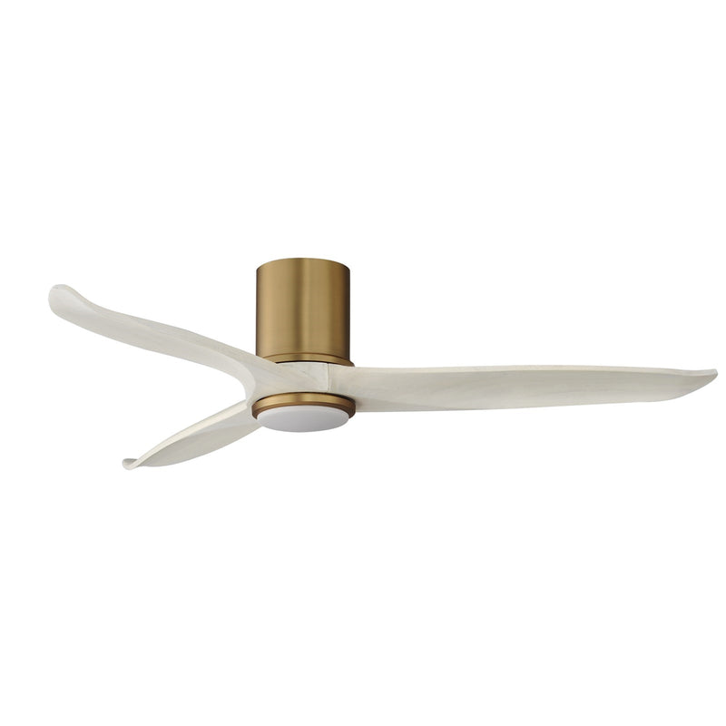 Maxim Lighting Woodwind 1Lt 10.5" Indoor Ceiling Fan, Brs/Wht