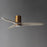 Maxim Lighting Woodwind 1Lt 10.5" Indoor Ceiling Fan, Brs/Wht