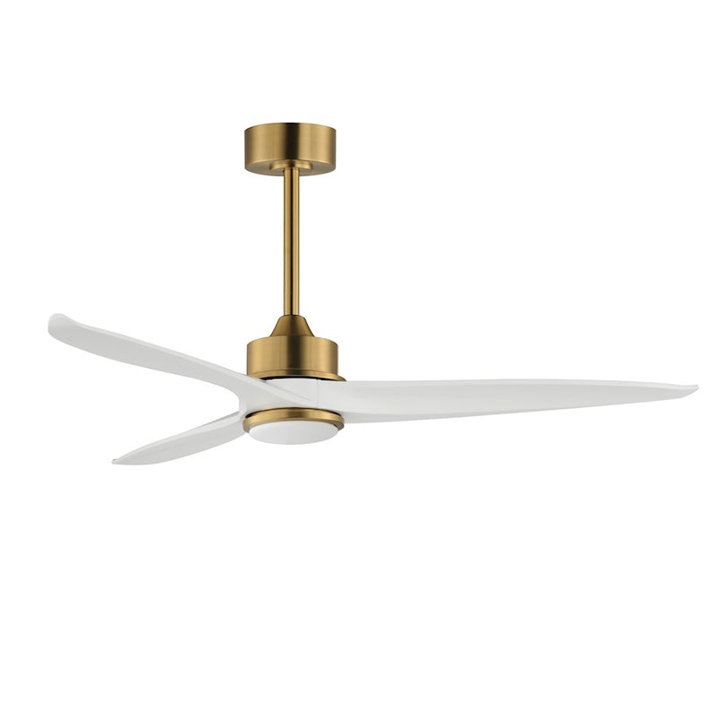 Maxim Lighting Woodwind 1Lt 52" Solid Wood Blade Fan/LED Kit, Brass