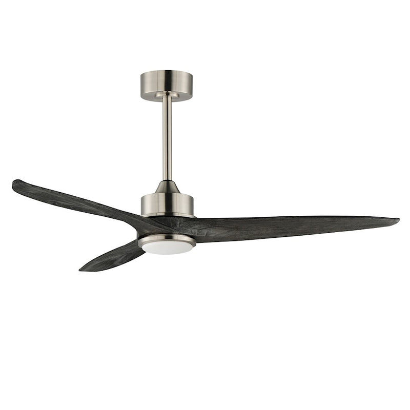 Maxim Lighting Woodwind 1Lt 52" Solid Wood Blade Fan/LED Kit, Nickel