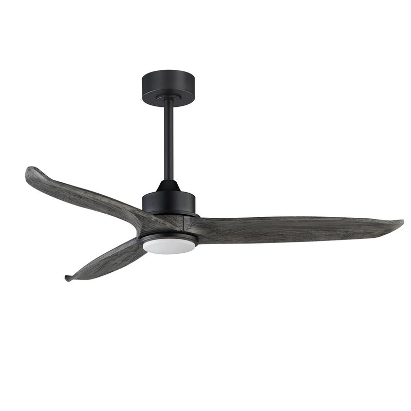Maxim Lighting Woodwind 1Lt 52" Indoor Ceiling Fan, Blk/Grey//Wht - 88831WTBKGWD