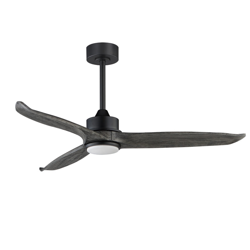 Maxim Lighting Woodwind 1Lt 52" Indoor Ceiling Fan, Blk/Grey//Wht