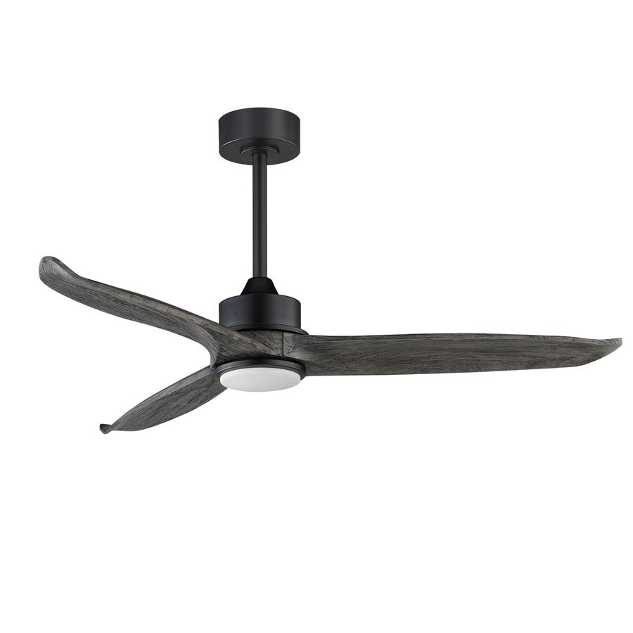 Maxim Lighting Woodwind 1Lt 52" Indoor Ceiling Fan, Blk/Grey//Wht - 88831WTBKGWD