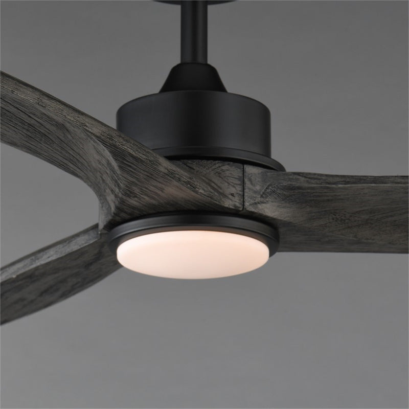 Maxim Lighting Woodwind 1Lt 52" Indoor Ceiling Fan, Blk/Grey//Wht