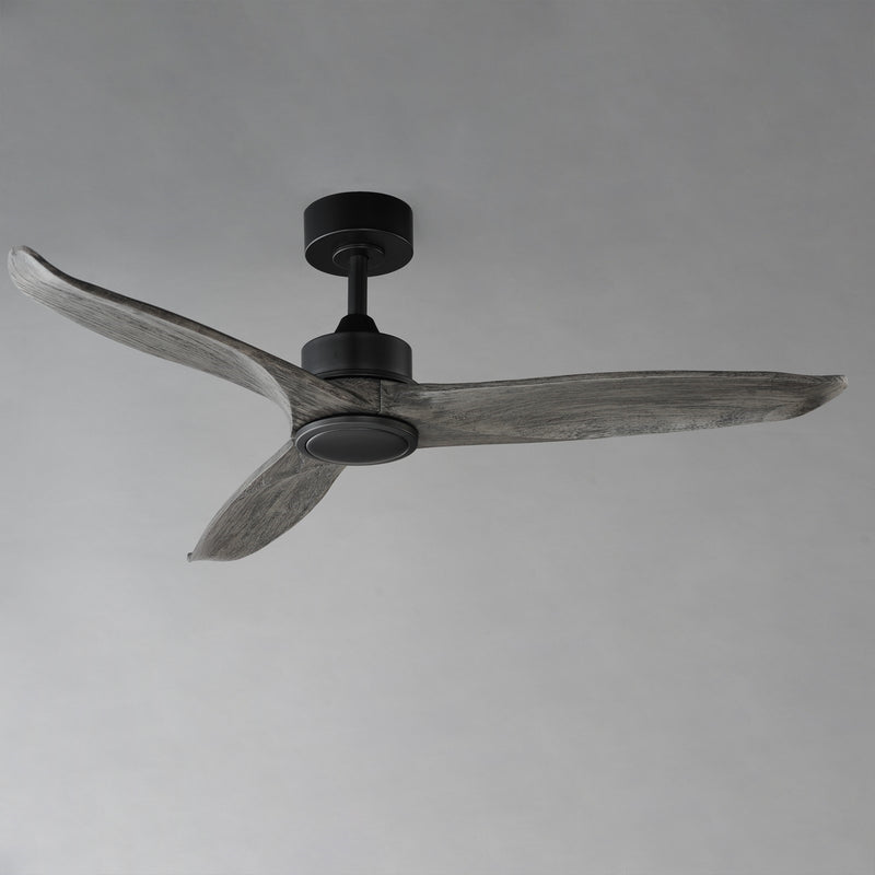 Maxim Lighting Woodwind 1Lt 52" Indoor Ceiling Fan, Blk/Grey//Wht