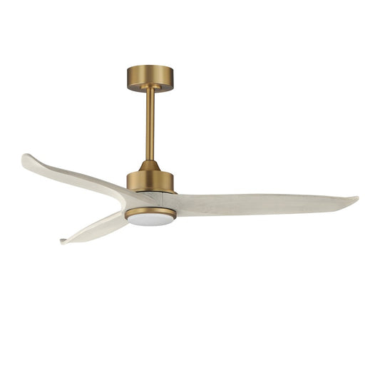 Maxim Lighting Woodwind 1Lt 52" Indoor Ceiling Fan, Brass/White - 88831WTNABWWT