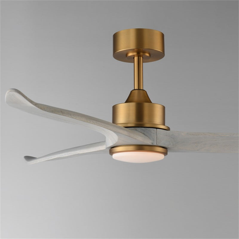 Maxim Lighting Woodwind 1Lt 52" Indoor Ceiling Fan, Brass/White