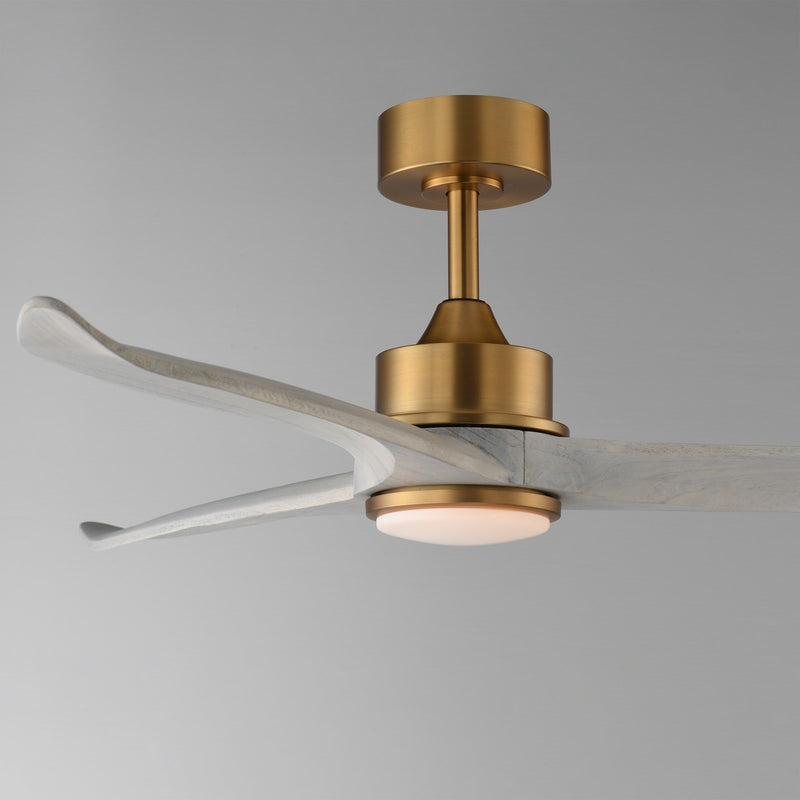 Maxim Lighting Woodwind 1Lt 52" Indoor Ceiling Fan, Brass/White
