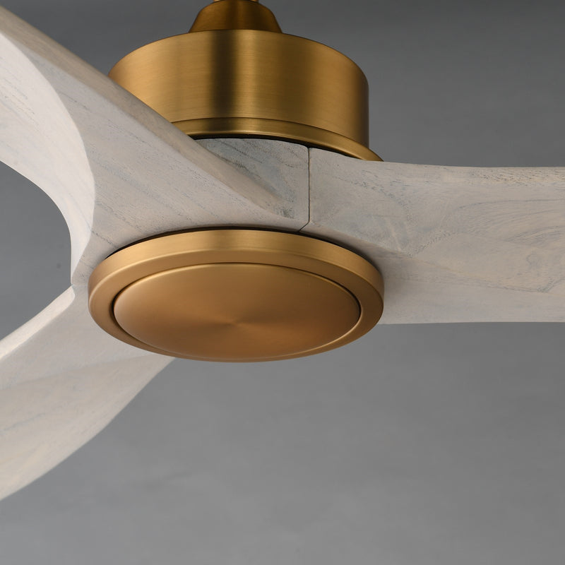 Maxim Lighting Woodwind 1Lt 52" Indoor Ceiling Fan, Brass/White