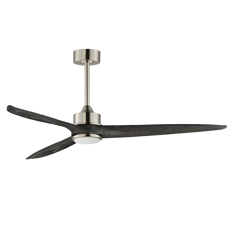 Maxim Lighting Woodwind 1Lt 72" Solid Wood Blade Fan/LED Kit, Nickel