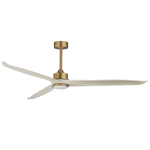 Maxim Lighting Woodwind 1Lt 72" Indoor Ceiling Fan, Brass/White - 88833WTNABWWT