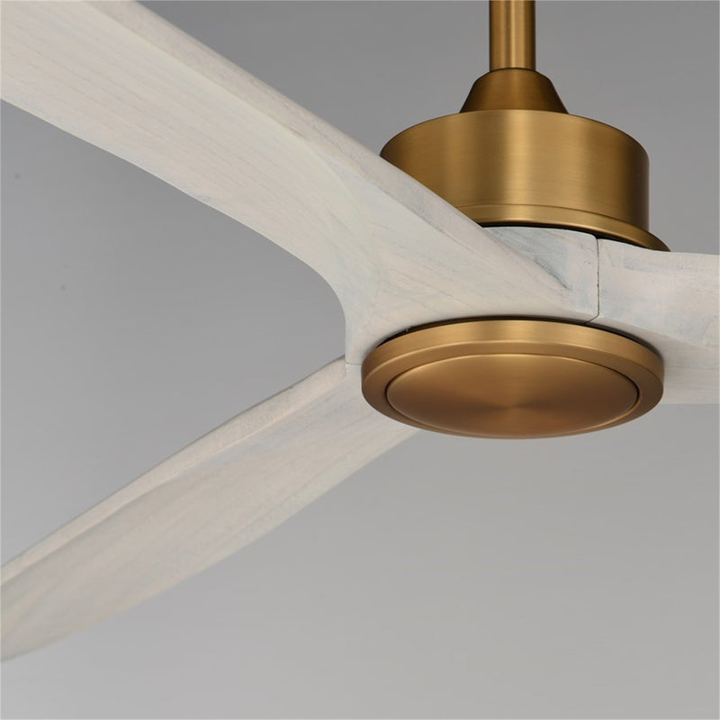 Maxim Lighting Woodwind 1Lt 72" Indoor Ceiling Fan, Brass/White