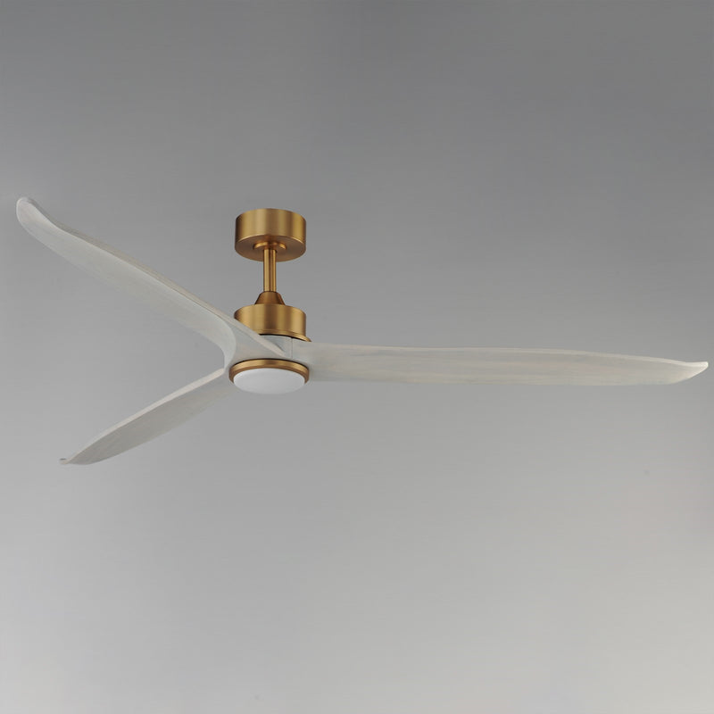 Maxim Lighting Woodwind 1Lt 72" Indoor Ceiling Fan, Brass/White