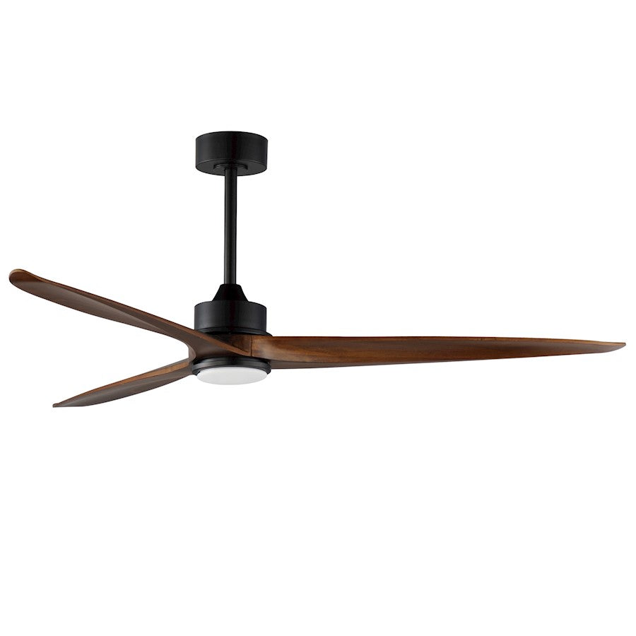 Maxim Lighting Woodwind 1Lt 80" Solid Wood Blade Fan/LED Kit, Black - 88834BK