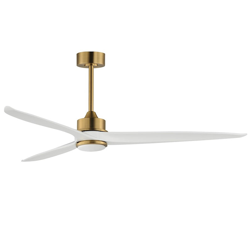 Maxim Lighting Woodwind 1Lt 80" Solid Wood Blade Fan/LED Kit, Brass