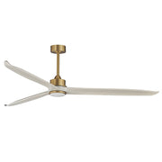 Maxim Lighting Woodwind 1Lt 80" Indoor Ceiling Fan, Brass/White - 88834WTNABWWT