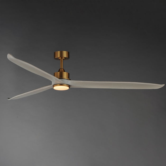 Maxim Lighting Woodwind 1Lt 80" Indoor Ceiling Fan, Brass/White