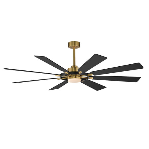 Maxim Lighting Helm 1 Light Indoor Ceiling Fan, Black/Aged Brass - 88878BKNAB