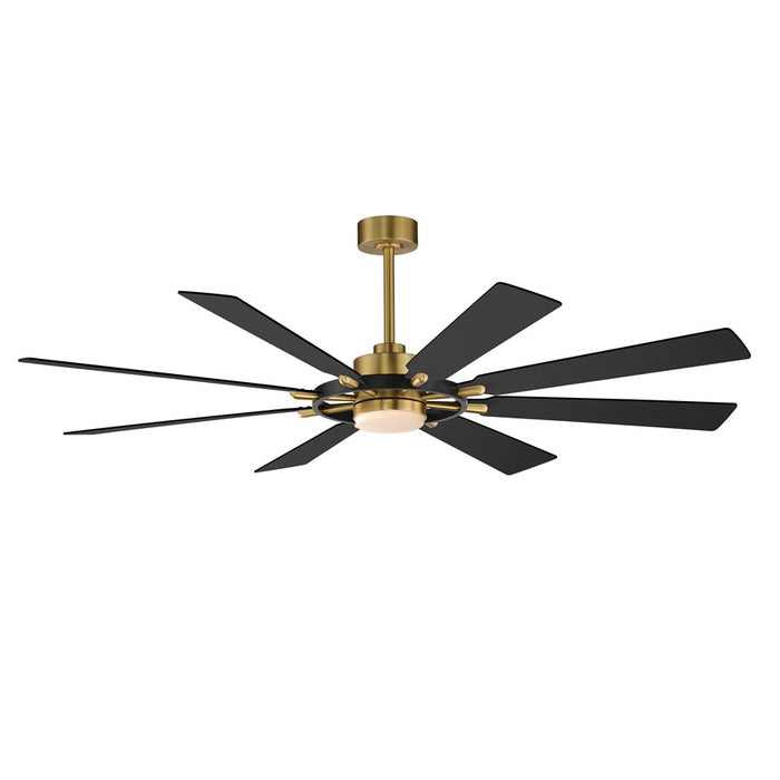 Maxim Lighting Helm 1 Light Indoor Ceiling Fan, Black/Aged Brass - 88878BKNAB
