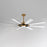 Maxim Lighting Helm 1 Light Indoor Ceiling Fan, Black/Aged Brass