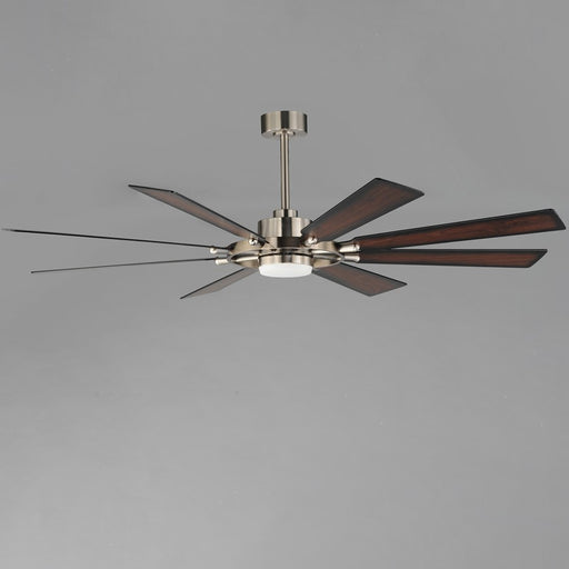 Maxim Lighting Helm 1 Light Indoor Ceiling Fan, Satin Nickel/White