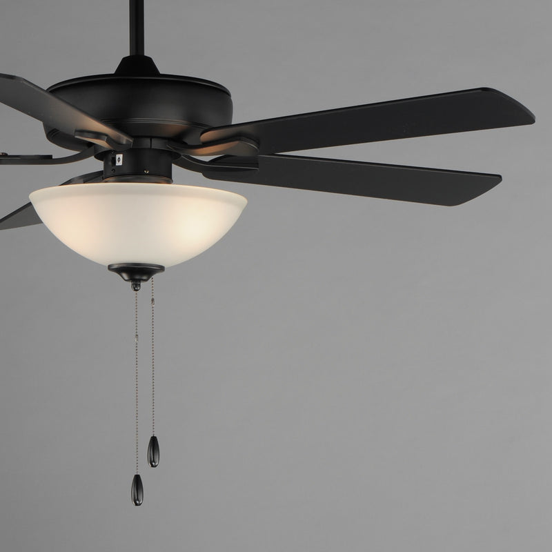 Maxim Lighting Super-Max 2Lt 20" Indoor Ceiling Fan, Black/White