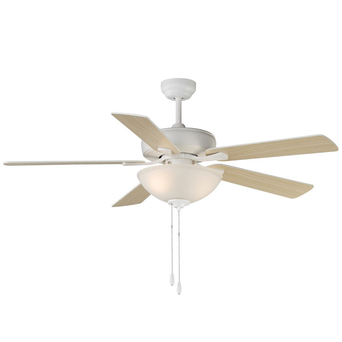 Maxim Lighting Super-Max 2Lt 20" Indoor Ceiling Fan, Matte Wht/Wht - 88936SWMW