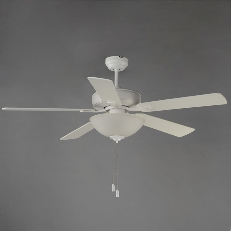 Maxim Lighting Super-Max 2Lt 20" Indoor Ceiling Fan, Matte Wht/Wht
