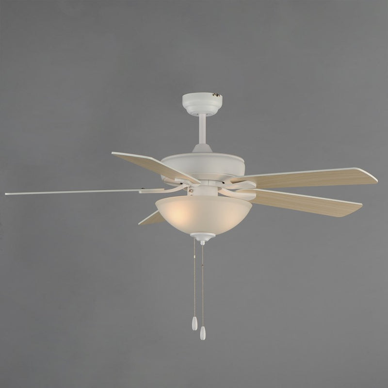 Maxim Lighting Super-Max 2Lt 20" Indoor Ceiling Fan, Matte Wht/Wht
