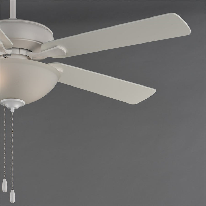 Maxim Lighting Super-Max 2Lt 20" Indoor Ceiling Fan, Matte Wht/Wht