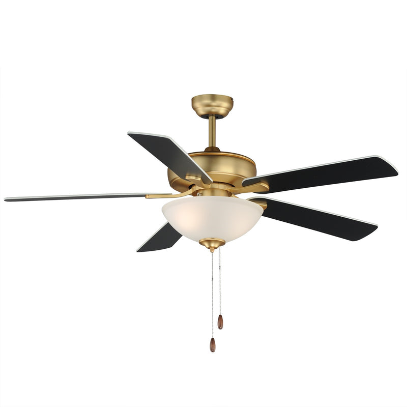 Maxim Lighting Super-Max 2Lt 20" Indoor Ceiling Fan, Brass/White